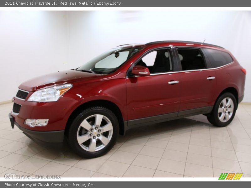 Red Jewel Metallic / Ebony/Ebony 2011 Chevrolet Traverse LT