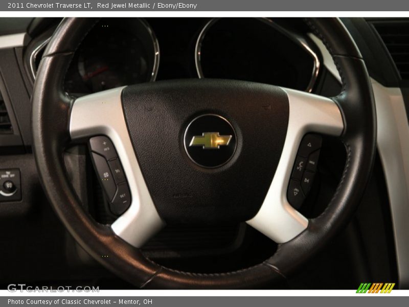 Red Jewel Metallic / Ebony/Ebony 2011 Chevrolet Traverse LT