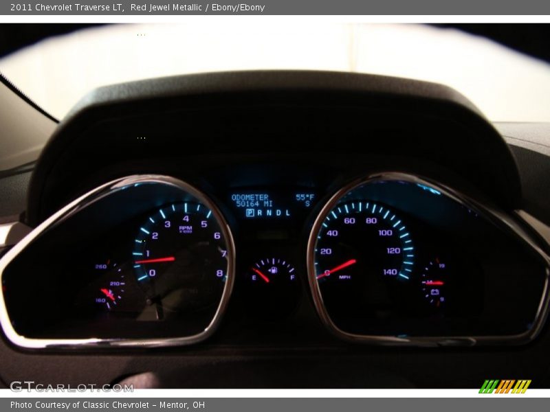 Red Jewel Metallic / Ebony/Ebony 2011 Chevrolet Traverse LT