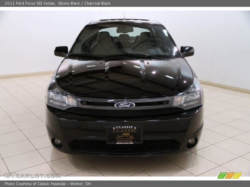 Ebony Black / Charcoal Black 2011 Ford Focus SES Sedan