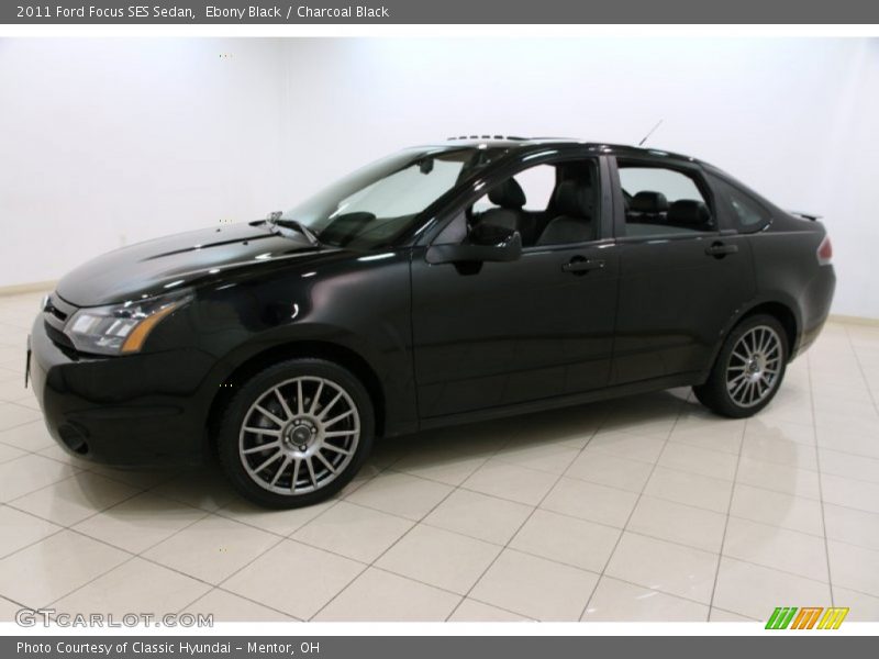 Ebony Black / Charcoal Black 2011 Ford Focus SES Sedan