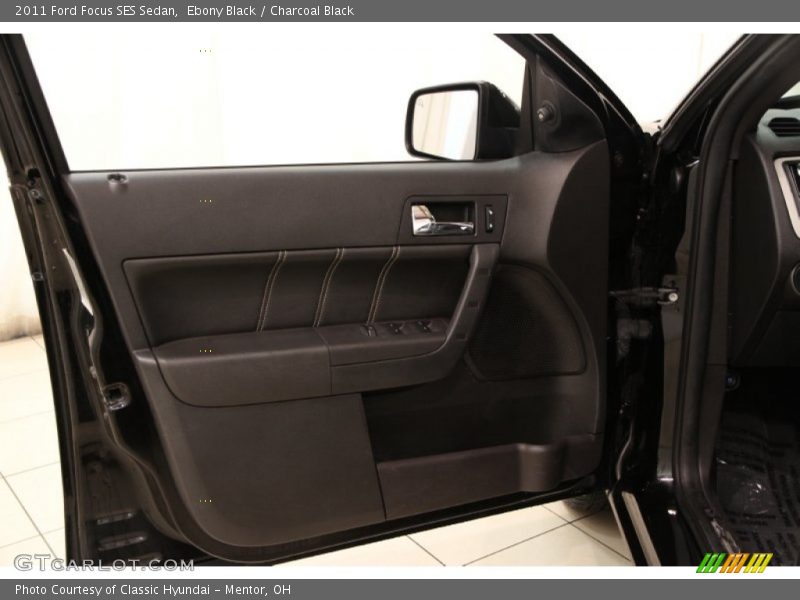 Ebony Black / Charcoal Black 2011 Ford Focus SES Sedan