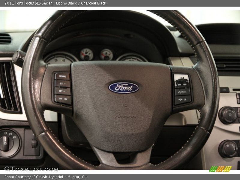 Ebony Black / Charcoal Black 2011 Ford Focus SES Sedan