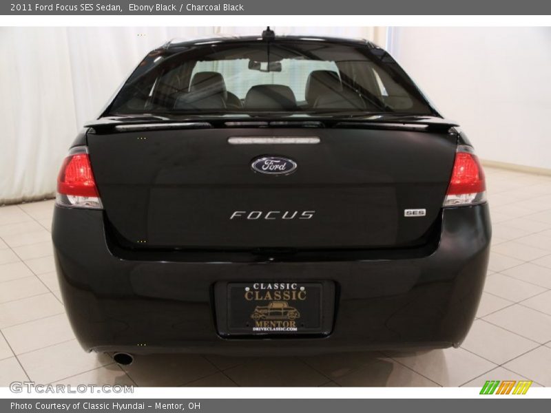 Ebony Black / Charcoal Black 2011 Ford Focus SES Sedan