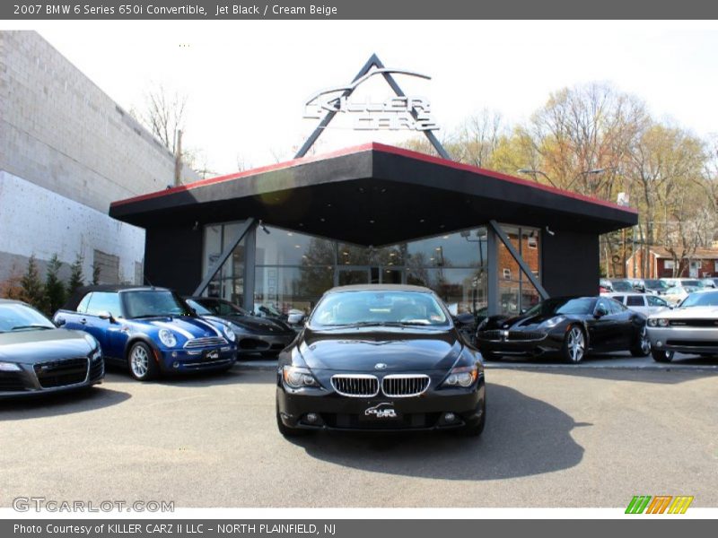Jet Black / Cream Beige 2007 BMW 6 Series 650i Convertible