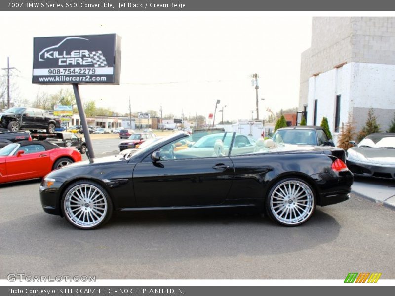 Jet Black / Cream Beige 2007 BMW 6 Series 650i Convertible