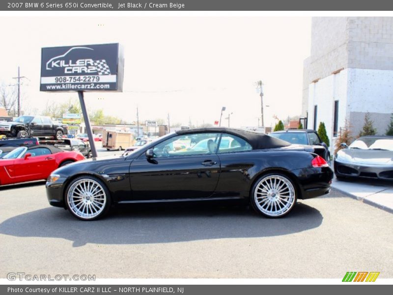 Jet Black / Cream Beige 2007 BMW 6 Series 650i Convertible