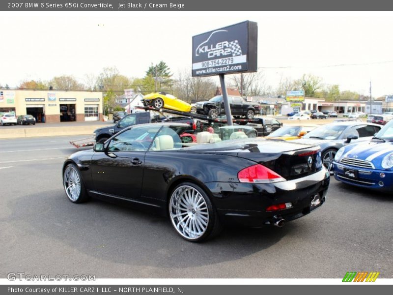 Jet Black / Cream Beige 2007 BMW 6 Series 650i Convertible