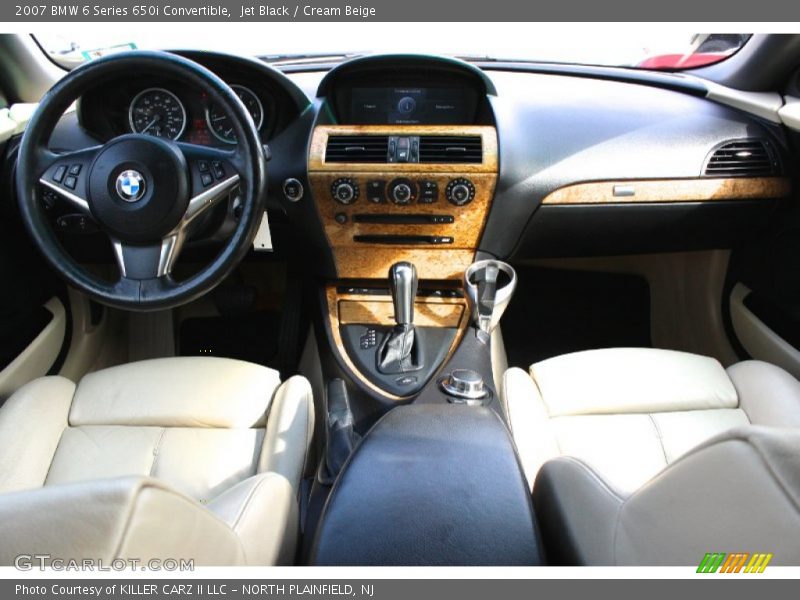 Jet Black / Cream Beige 2007 BMW 6 Series 650i Convertible