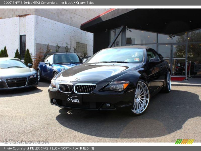 Jet Black / Cream Beige 2007 BMW 6 Series 650i Convertible