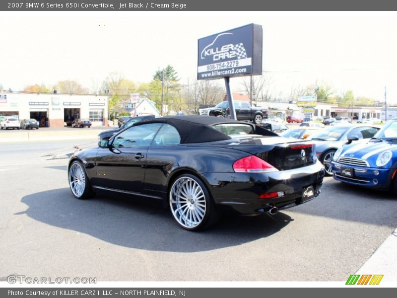 Jet Black / Cream Beige 2007 BMW 6 Series 650i Convertible