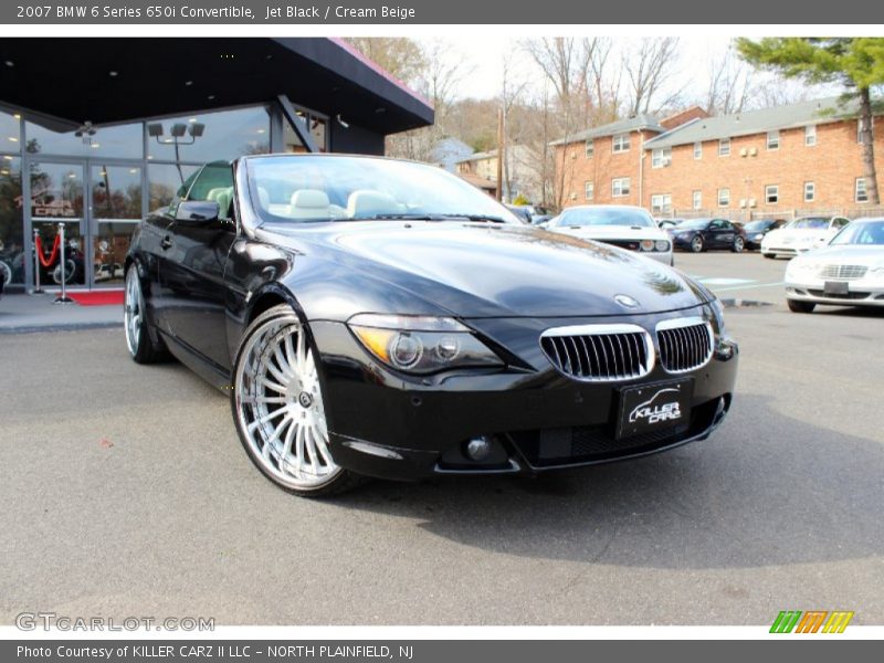 Jet Black / Cream Beige 2007 BMW 6 Series 650i Convertible