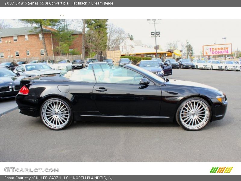 Jet Black / Cream Beige 2007 BMW 6 Series 650i Convertible