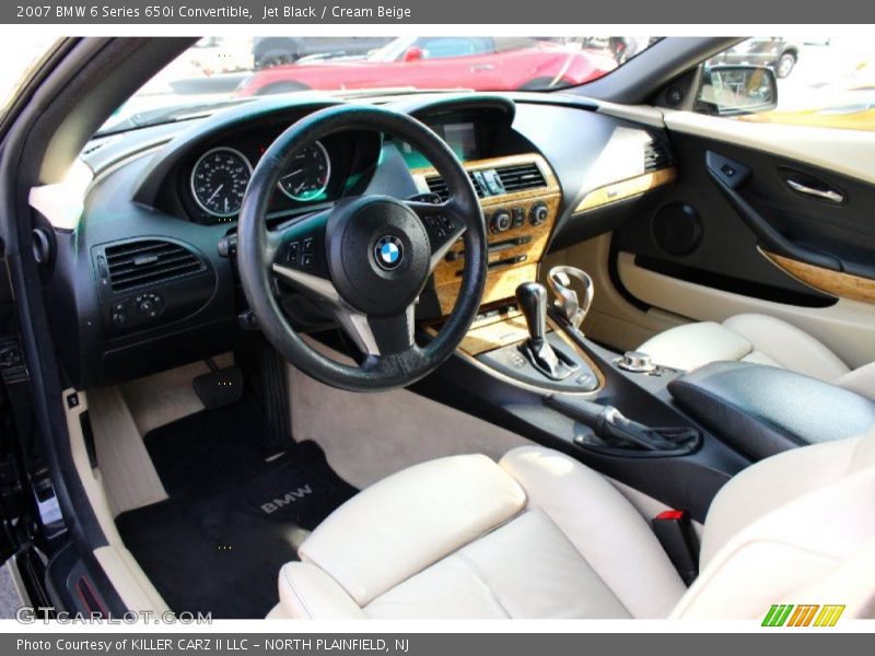 Jet Black / Cream Beige 2007 BMW 6 Series 650i Convertible