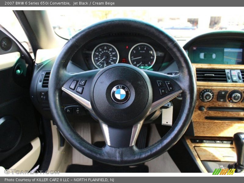 Jet Black / Cream Beige 2007 BMW 6 Series 650i Convertible