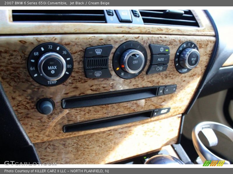 Jet Black / Cream Beige 2007 BMW 6 Series 650i Convertible