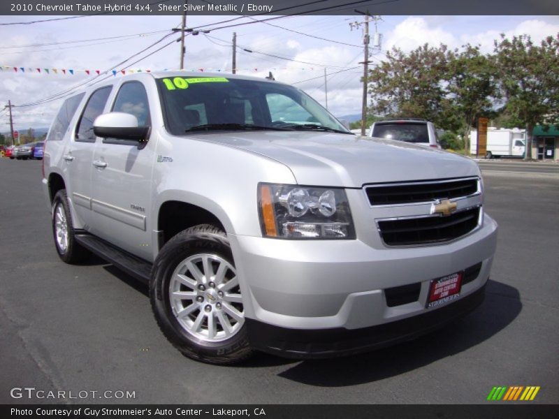 Sheer Silver Metallic / Ebony 2010 Chevrolet Tahoe Hybrid 4x4