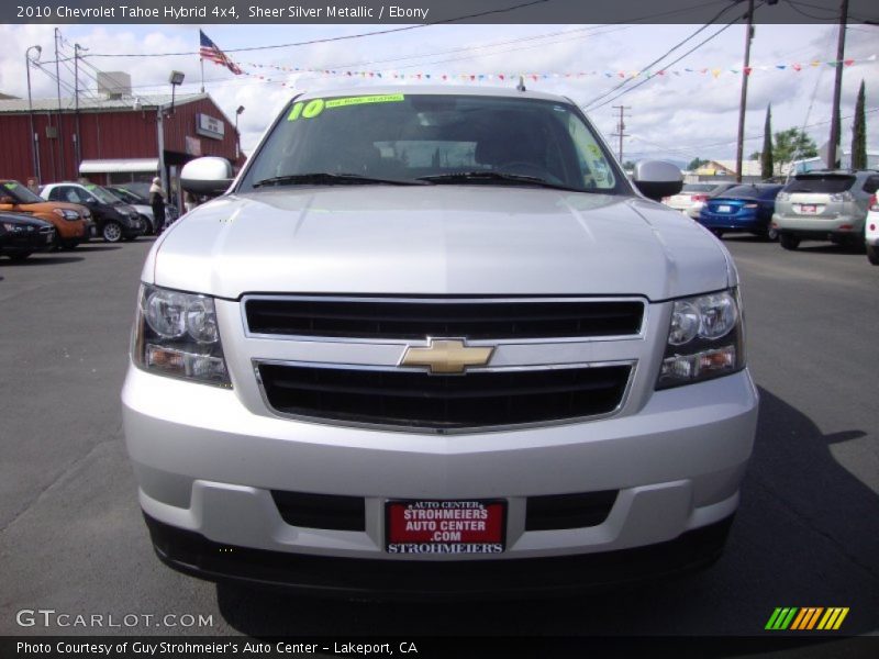 Sheer Silver Metallic / Ebony 2010 Chevrolet Tahoe Hybrid 4x4