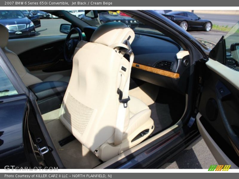 Jet Black / Cream Beige 2007 BMW 6 Series 650i Convertible
