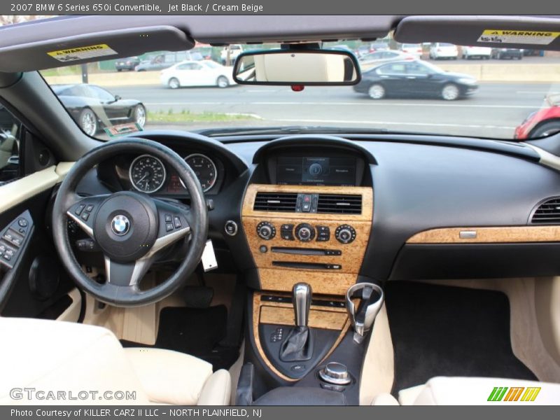Jet Black / Cream Beige 2007 BMW 6 Series 650i Convertible