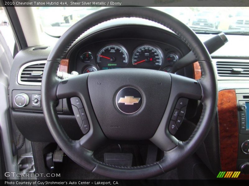 Sheer Silver Metallic / Ebony 2010 Chevrolet Tahoe Hybrid 4x4