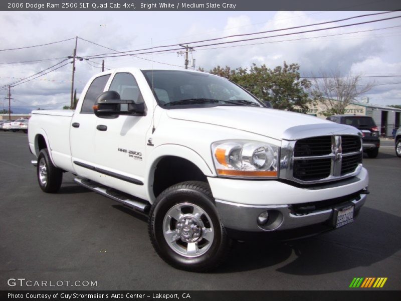 Bright White / Medium Slate Gray 2006 Dodge Ram 2500 SLT Quad Cab 4x4