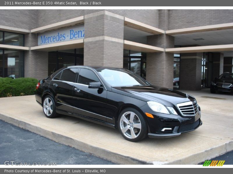 Black / Black 2011 Mercedes-Benz E 350 4Matic Sedan
