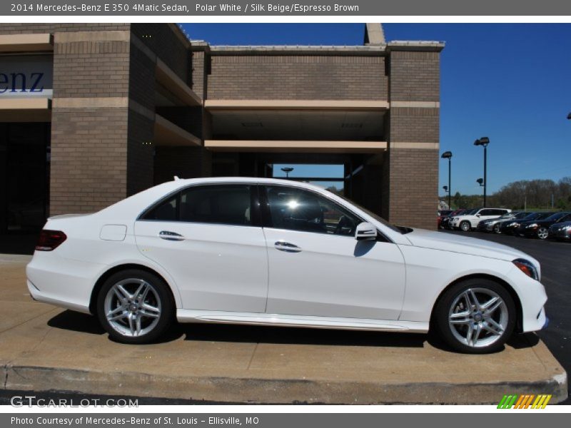 Polar White / Silk Beige/Espresso Brown 2014 Mercedes-Benz E 350 4Matic Sedan