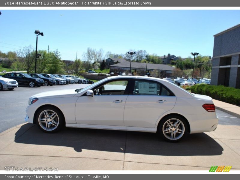 Polar White / Silk Beige/Espresso Brown 2014 Mercedes-Benz E 350 4Matic Sedan