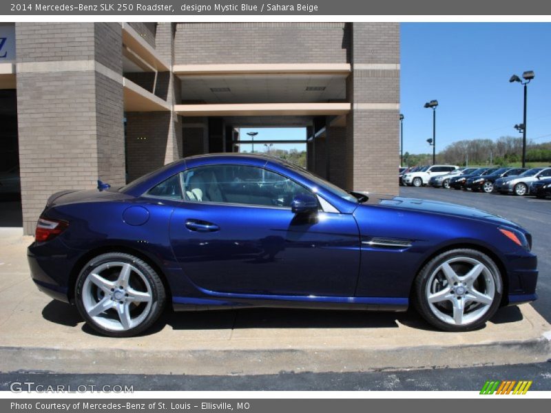 designo Mystic Blue / Sahara Beige 2014 Mercedes-Benz SLK 250 Roadster