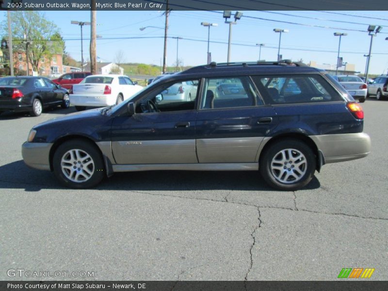 Mystic Blue Pearl / Gray 2003 Subaru Outback Wagon