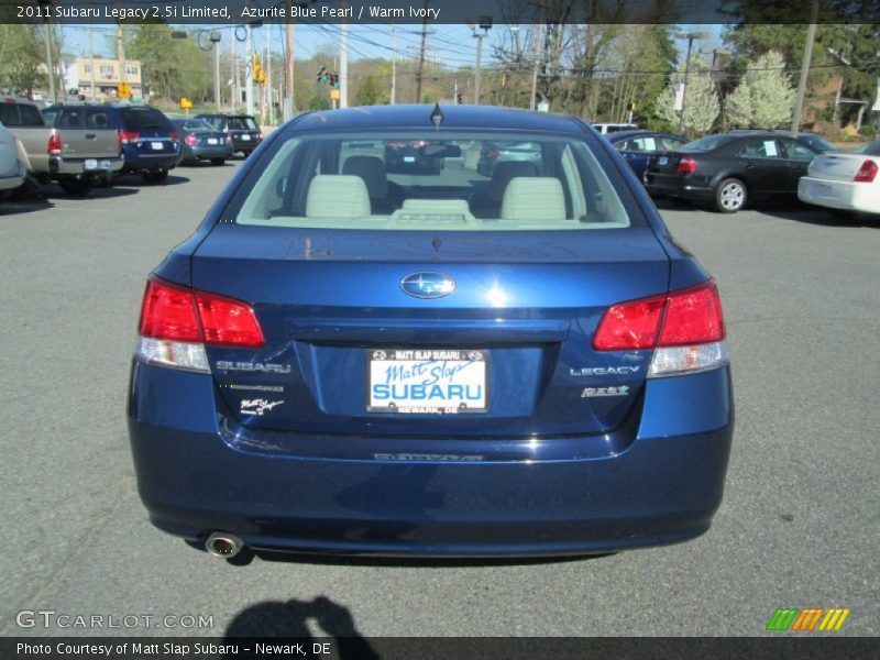 Azurite Blue Pearl / Warm Ivory 2011 Subaru Legacy 2.5i Limited