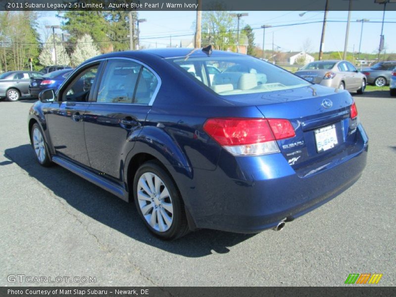 Azurite Blue Pearl / Warm Ivory 2011 Subaru Legacy 2.5i Limited