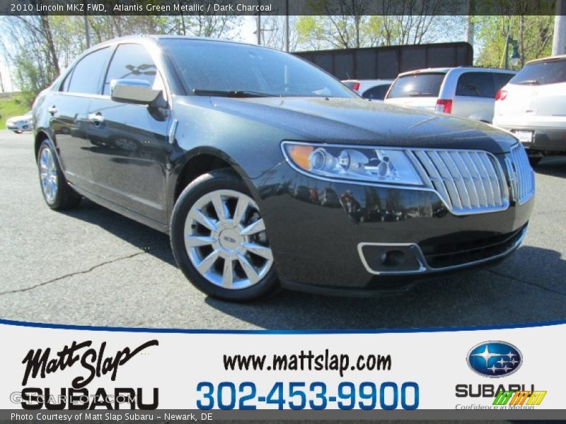 Atlantis Green Metallic / Dark Charcoal 2010 Lincoln MKZ FWD