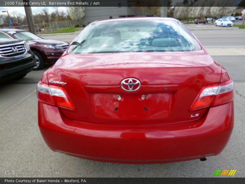 Barcelona Red Metallic / Ash 2008 Toyota Camry LE
