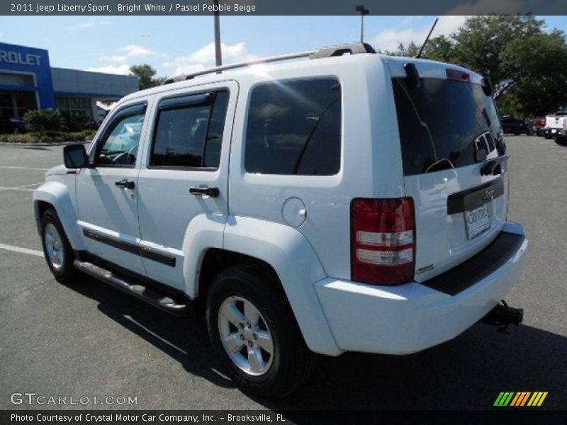 Bright White / Pastel Pebble Beige 2011 Jeep Liberty Sport