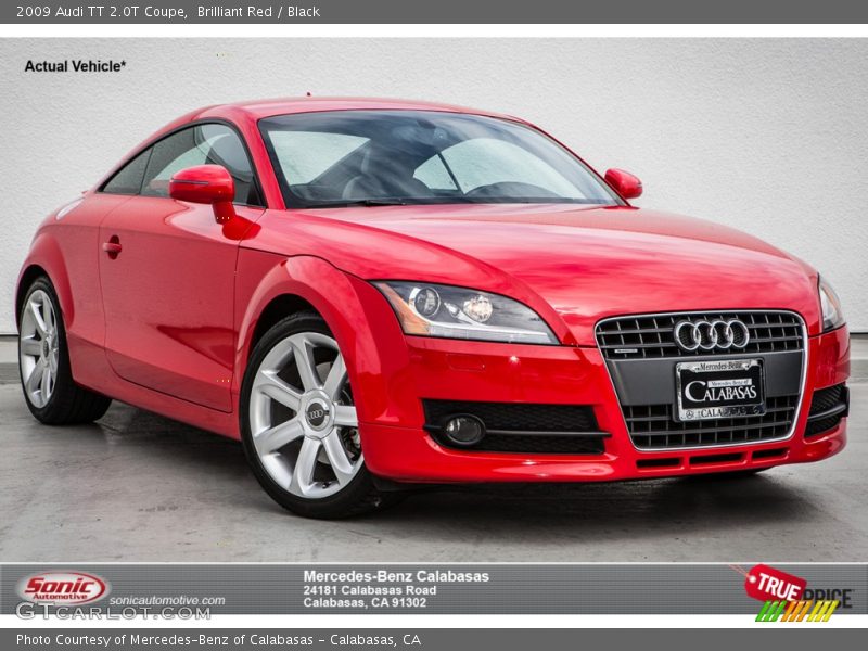 Brilliant Red / Black 2009 Audi TT 2.0T Coupe