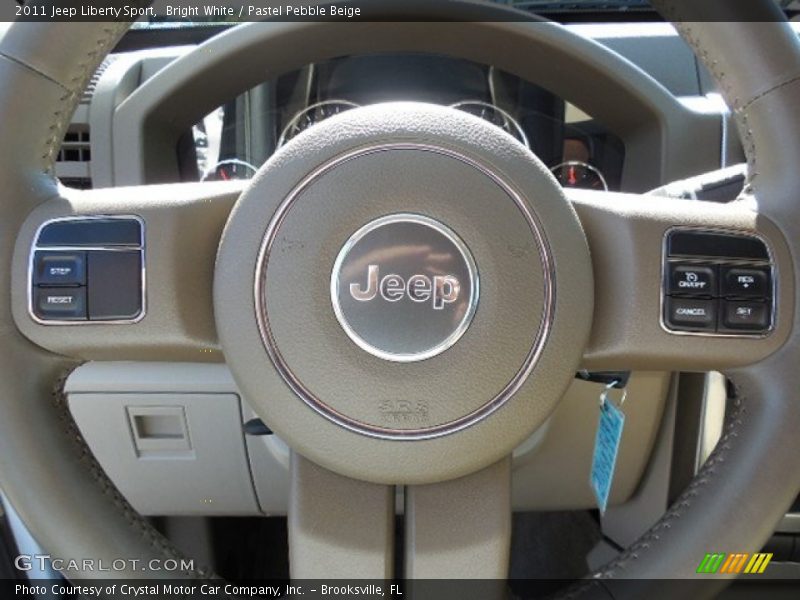 Bright White / Pastel Pebble Beige 2011 Jeep Liberty Sport