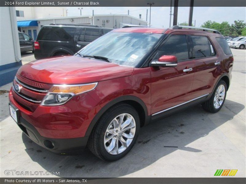 Sunset / Charcoal Black 2014 Ford Explorer Limited