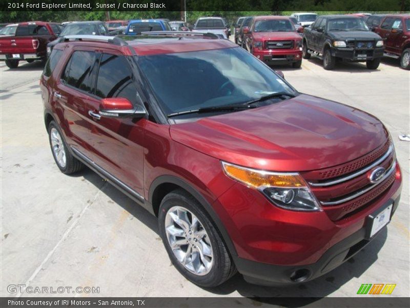 Sunset / Charcoal Black 2014 Ford Explorer Limited