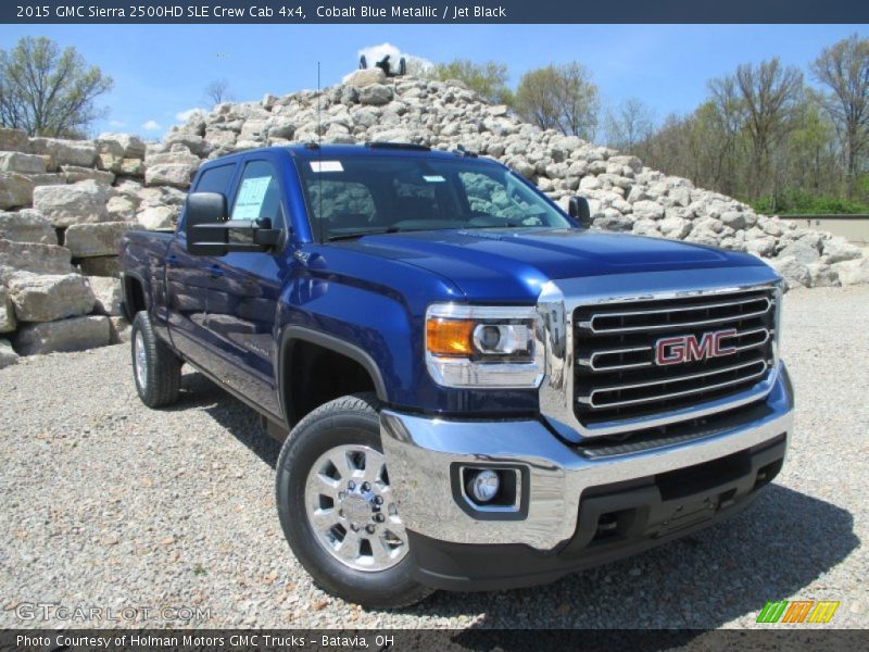 Cobalt Blue Metallic / Jet Black 2015 GMC Sierra 2500HD SLE Crew Cab 4x4