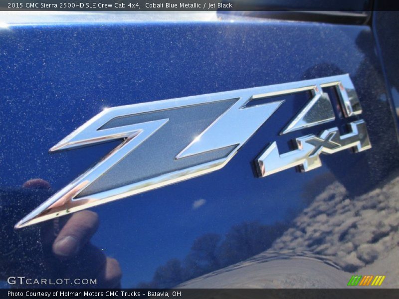 Cobalt Blue Metallic / Jet Black 2015 GMC Sierra 2500HD SLE Crew Cab 4x4