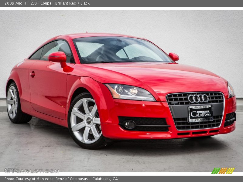 Brilliant Red / Black 2009 Audi TT 2.0T Coupe