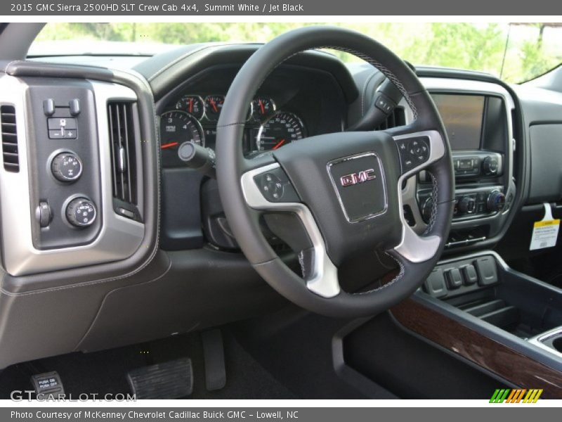 Summit White / Jet Black 2015 GMC Sierra 2500HD SLT Crew Cab 4x4