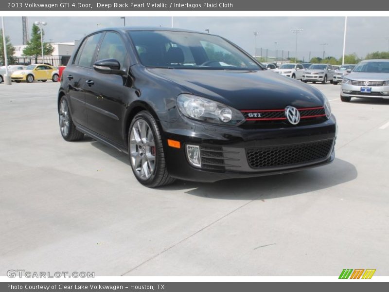 Deep Black Pearl Metallic / Interlagos Plaid Cloth 2013 Volkswagen GTI 4 Door