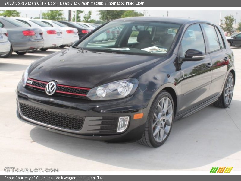 Deep Black Pearl Metallic / Interlagos Plaid Cloth 2013 Volkswagen GTI 4 Door