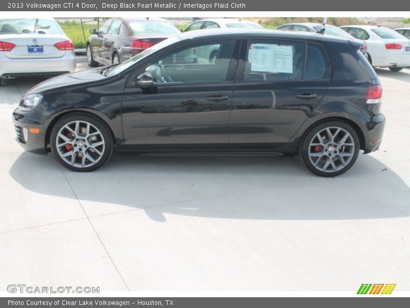 Deep Black Pearl Metallic / Interlagos Plaid Cloth 2013 Volkswagen GTI 4 Door