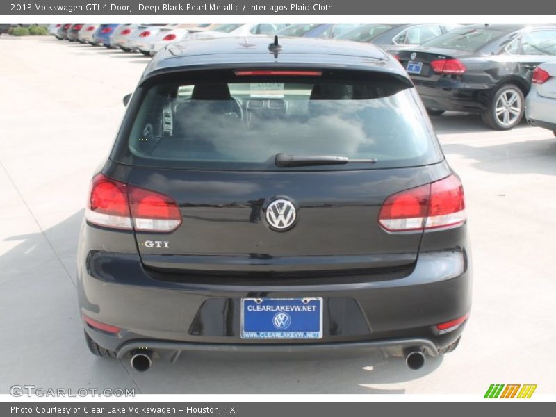 Deep Black Pearl Metallic / Interlagos Plaid Cloth 2013 Volkswagen GTI 4 Door