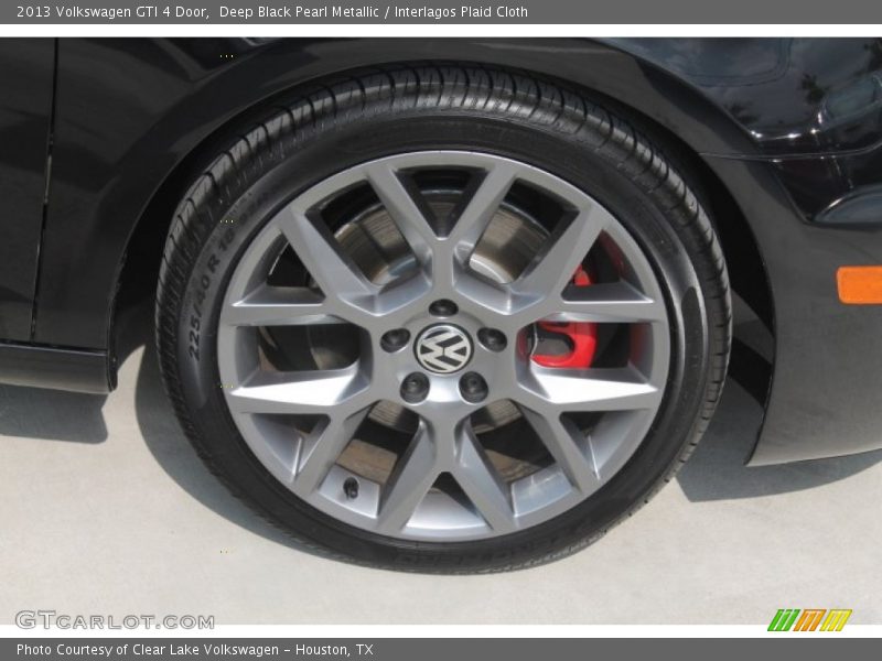 Deep Black Pearl Metallic / Interlagos Plaid Cloth 2013 Volkswagen GTI 4 Door