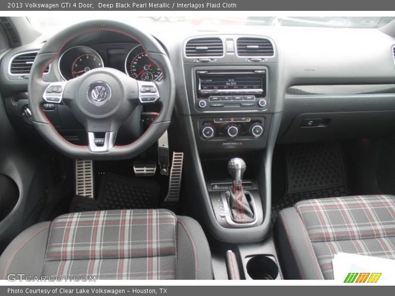 Deep Black Pearl Metallic / Interlagos Plaid Cloth 2013 Volkswagen GTI 4 Door